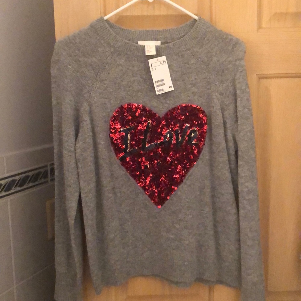 Brand New H&M I Love Sweatshirt